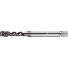 Walter-Prototyp - 3/8-24 UNF 3 Flute 2B/3B Semi-Bottoming Spiral Flute Tap - High Speed Steel, TiAlN Finish, 90mm OAL, Right Hand Flute, Right Hand Thread, Series TC117 - Exact Industrial Supply