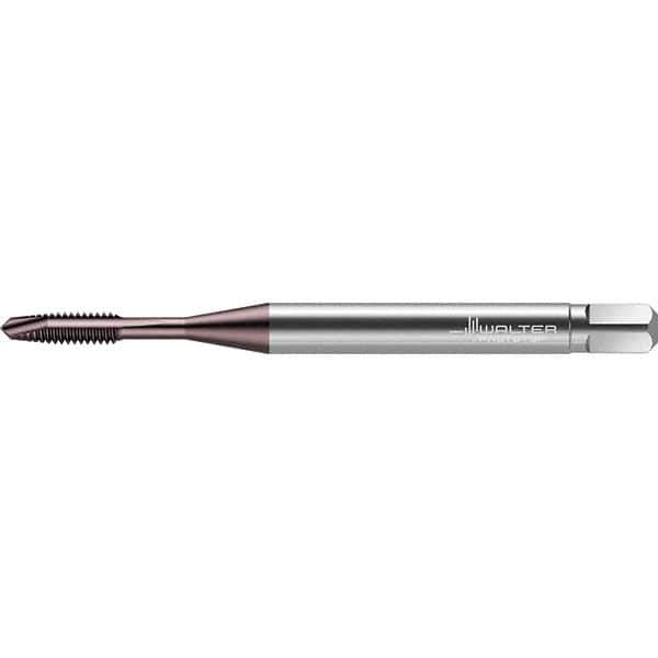 Walter-Prototyp - #1-64 UNC 2 Flute 2B Plug Spiral Point Tap - High Speed Steel, TiAlN Finish, Right Hand Thread, Series TC217 - Exact Industrial Supply