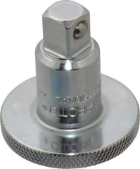 Proto - 3/8" Drive Round Head Ratchet Spinner - Chrome Finish, 1-1/2" OAL, Knurled Head - USA Tool & Supply