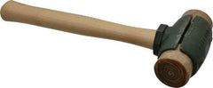 Garland - 2-3/4 Lb Head 1-3/4" Face Rawhide Split Head Hammer - 12-3/4" OAL, Wood Handle - USA Tool & Supply