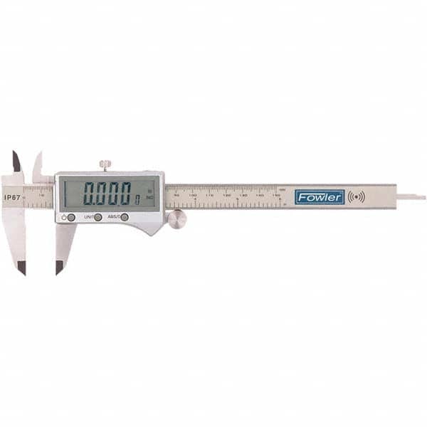 Fowler - 0 to 4" Range, 0.01mm Resolution, IP67 Electronic Caliper - USA Tool & Supply