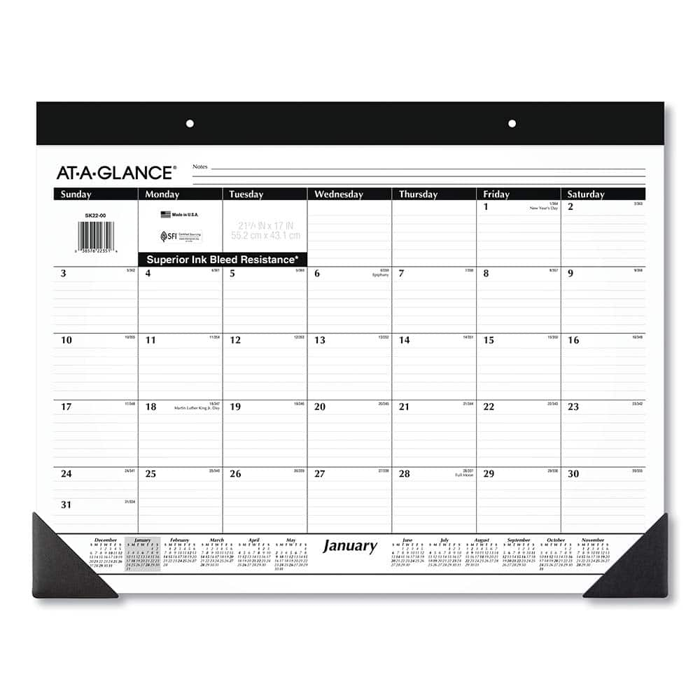 AT-A-GLANCE - Note Pads, Writing Pads & Notebooks Writing Pads & Notebook Type: Desk Pad Size: 22 x 17 - USA Tool & Supply