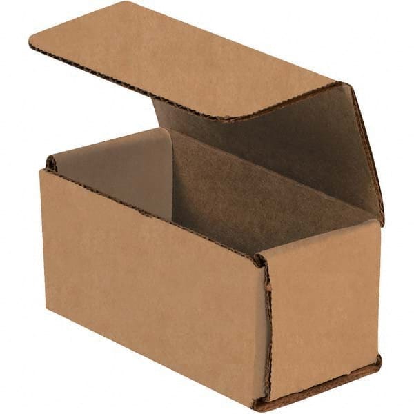 Made in USA - Pack of (50), 2" Wide x 4" Long x 2" High Corrugated Shipping Boxes - USA Tool & Supply