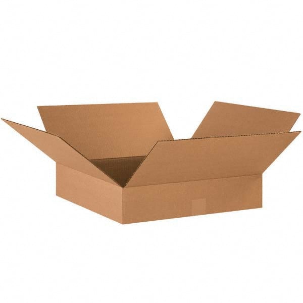 Made in USA - Pack of (25), 18" Wide x 18" Long x 3" High Corrugated Shipping Boxes - USA Tool & Supply