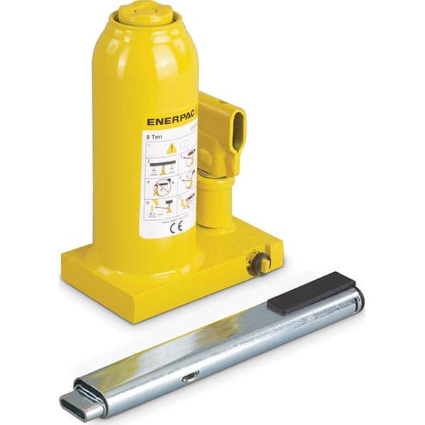 Enerpac - Manual Bottle, Screw, Ratchet & Hydraulic Jacks Type: Hydraulic Bottle Jack Load Capacity (Ton): 8 (Inch) - USA Tool & Supply