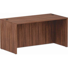 ALERA - Office Desks Type: Straight Front Desk Shell Color: Modern Walnut - USA Tool & Supply