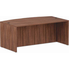 ALERA - Office Desks Type: Bow Front Desk Sheel Color: Modern Walnut - USA Tool & Supply