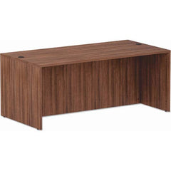 ALERA - Office Desks Type: Straight Front Desk Shell Color: Modern Walnut - USA Tool & Supply
