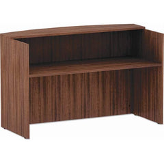 ALERA - Office Desks Type: Reception Desk Counter Color: Modern Walnut - USA Tool & Supply