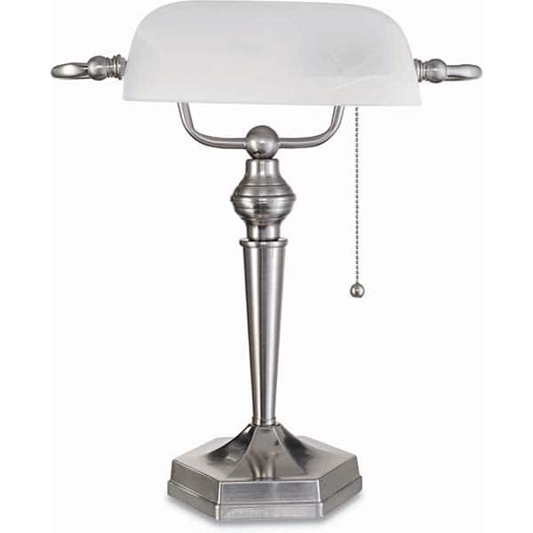 ALERA - Task Lights Fixture Type: Desk Color: Brushed Nickel - USA Tool & Supply