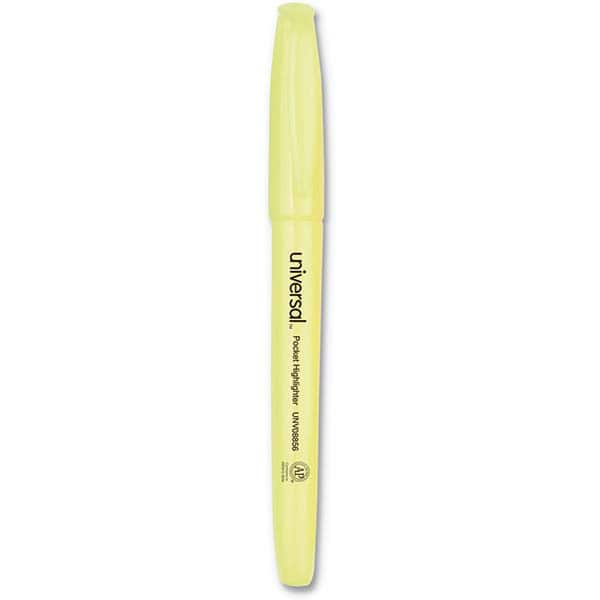 UNIVERSAL - Markers & Paintsticks Type: Highlighters Color: Fluorescent Yellow - USA Tool & Supply