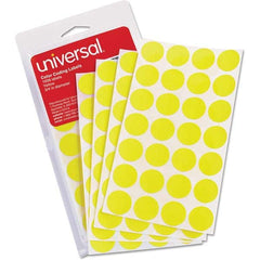 UNIVERSAL - Labels, Ribbons & Tapes Type: Color Coding Labels Color: Yellow - USA Tool & Supply