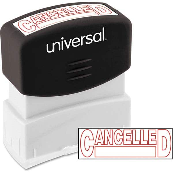 UNIVERSAL - Pre-inked Stock Stamps Type: Message Message: CANCELLED - USA Tool & Supply