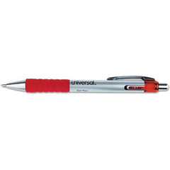 UNIVERSAL - Pens & Pencils Type: Comfort Grip Retractable Pen Color: Red - USA Tool & Supply