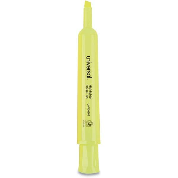 Highlighter Marker: Fluorescent Yellow, Fluorescent, Chisel Point 36 Pc