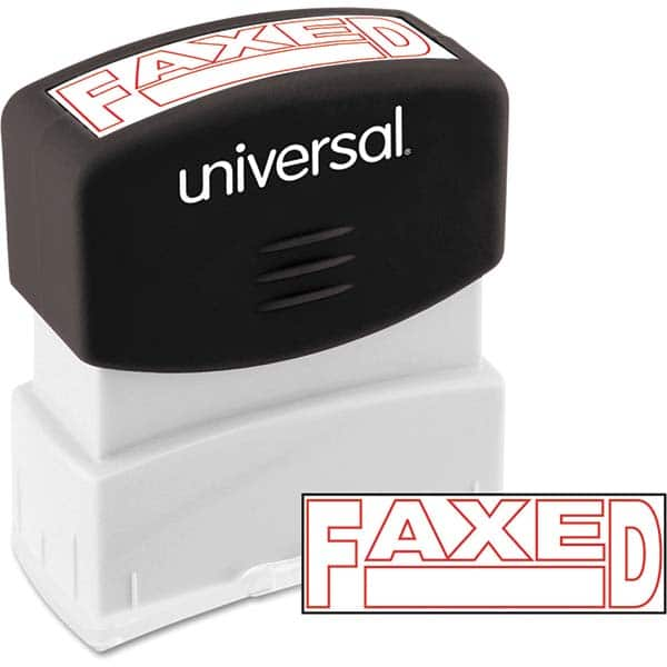 UNIVERSAL - Pre-inked Stock Stamps Type: Message Message: FAXED - USA Tool & Supply