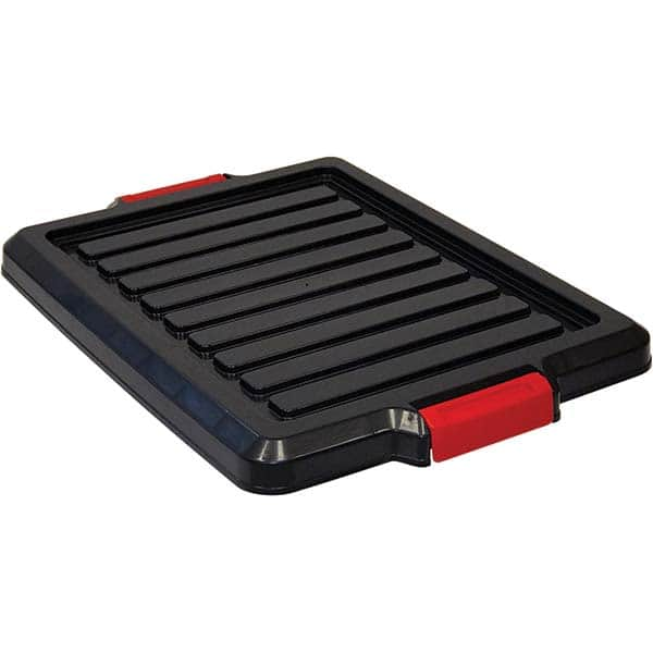 Quantum Storage - Tote & Storage Container Lids For Use With: Quantum Storage Systems - LC191507 Width (Decimal Inch): 16.5000 - USA Tool & Supply