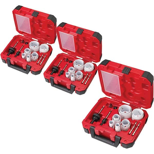 Milwaukee Tool - Hole Saw Kits Minimum Saw Diameter (Inch): 3/4 Maximum Saw Diameter (Inch): 2-1/2 - USA Tool & Supply