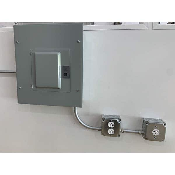 Panel Built - Temporary Structure Parts & Accessories Type: Wiring Additional Information: Outlet Boxes; Switches; Wiring; Conduit Fit Into Binder Post - USA Tool & Supply