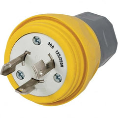 Hubbell Wiring Device-Kellems - 125/250 VAC 30A NonNEMA Industrial Twist Lock Plug - USA Tool & Supply