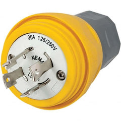 Hubbell Wiring Device-Kellems - 125V 30A NEMA L14-30P Industrial Twist Lock Plug - USA Tool & Supply