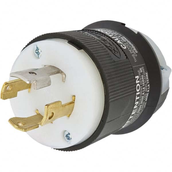 Hubbell Wiring Device-Kellems - 3-Phase Wye 277/480 VAC 30A NEMA L19-30P Industrial Twist Lock Plug - USA Tool & Supply