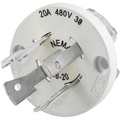 Hubbell Wiring Device-Kellems - 3-Phase Delta 480 VAC 20A NEMA L16-20P Industrial Twist Lock Plug - USA Tool & Supply