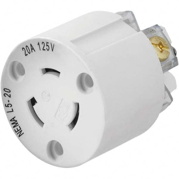 Hubbell Wiring Device-Kellems - 125V 20A NEMA L5-20R Industrial Twist Lock Connector - USA Tool & Supply