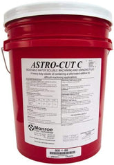 Monroe Fluid Technology - Astro-Cut C, 5 Gal Pail Cutting & Grinding Fluid - Water Soluble, For CNC Milling, Drilling, Tapping, Turning - USA Tool & Supply
