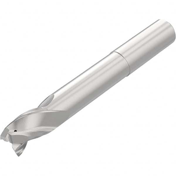 Niagara Cutter - 1/2", 3/4" LOC, 1/2" Shank Diam, 4-1/2" OAL, 3 Flute Solid Carbide Square End Mill - USA Tool & Supply