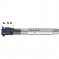 Emuge - M10x1.00 Metric Fine 6H 0 Flute GLT-1 Finish Powdered Metal Spiral Point Tap - USA Tool & Supply