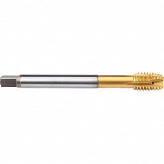 Emuge - M24x3.00 Metric 6H 4 Flute TiN-70 Finish Powdered Metal Spiral Point Tap - USA Tool & Supply