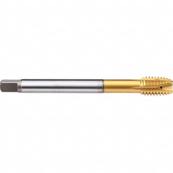 Emuge - M24x3.00 Metric 6G 0 Flute TiN Finish Cobalt Spiral Point Tap - USA Tool & Supply