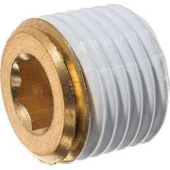 USA Sealing - 1/2" Brass Pipe Hex Socket Plug - USA Tool & Supply