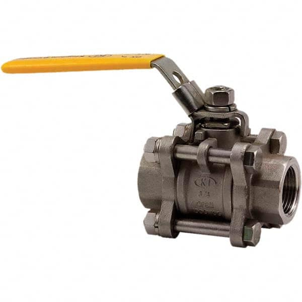 Merit Brass - Ball Valves; Type: Ball Valve ; Pipe Size (Inch): 2 ; Material: Stainless Steel ; Style: 3 Piece ; End Connections: FNPT x FNPT ; Port Type: Full - Exact Industrial Supply