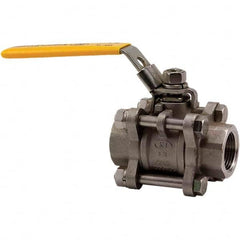 Merit Brass - Ball Valves; Type: Ball Valve ; Pipe Size (Inch): 2 ; Material: Stainless Steel ; Style: 3 Piece ; End Connections: FNPT x FNPT ; Port Type: Full - Exact Industrial Supply