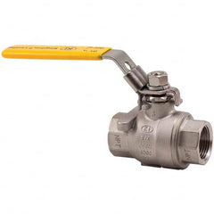 Merit Brass - Ball Valves; Type: Ball Valve ; Pipe Size (Inch): 1/2 ; Material: Stainless Steel ; Style: 2 Piece ; End Connections: FNPT x FNPT ; Port Type: Full - Exact Industrial Supply