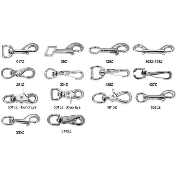 Campbell - 3-1/2" Long Bolt Snap - Nickel Plated with 3/8" Snap Opening - USA Tool & Supply