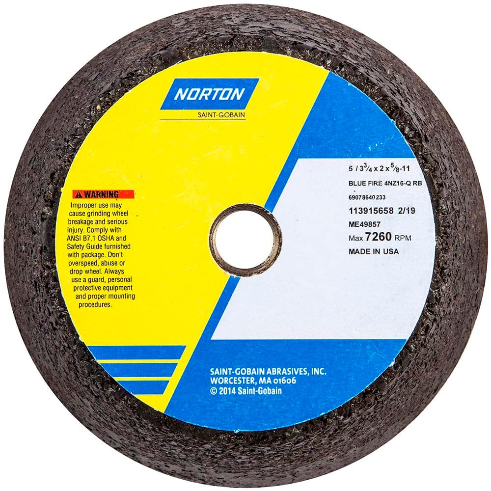 Norton - Tool & Cutter Grinding Wheels Wheel Type: Type 11 Superabrasive Wheel Type Number: B42 - USA Tool & Supply