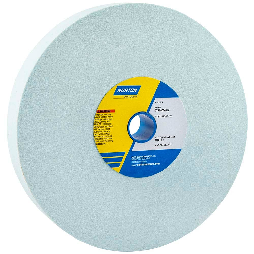 Norton - Bench & Pedestal Grinding Wheels Wheel Diameter (Inch): 8 Hole Size (Inch): 1 - USA Tool & Supply