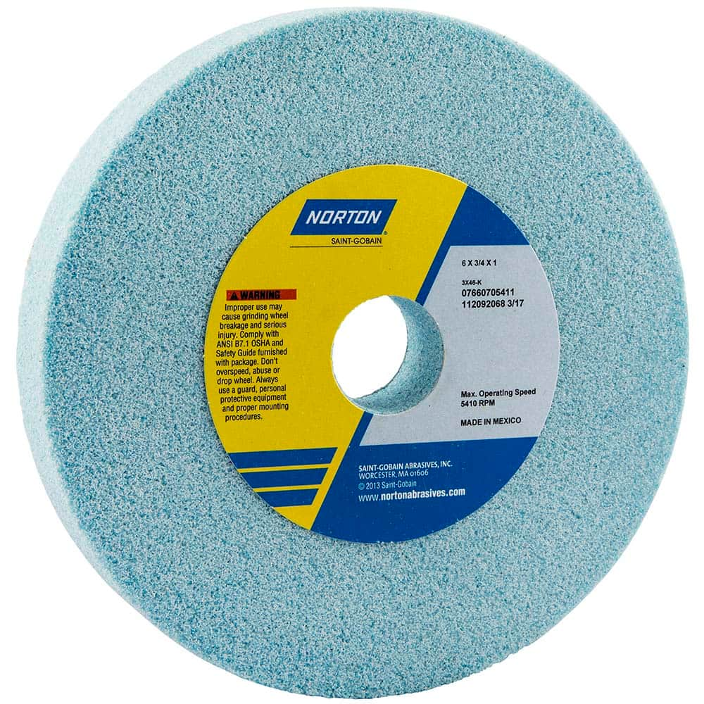 Norton - Bench & Pedestal Grinding Wheels Wheel Diameter (Inch): 6 Hole Size (Inch): 1 - USA Tool & Supply