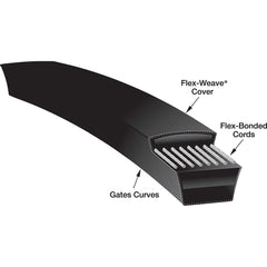 V Belt: Section C, 24 mm Belt Width 12.7 mm Pitch, 140 Teeth, Neoprene, Black, 700H200 Belt Number