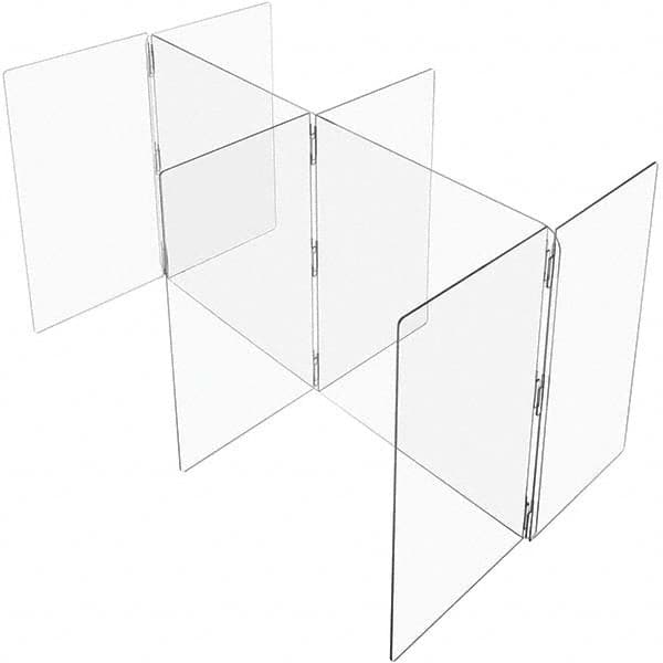 USA Sealing - 48" x 96" Self-Supporting Partition & Panel System-Social Distancing Barrier - USA Tool & Supply
