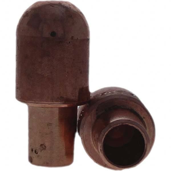 Tuffaloy - Spot Welder Tips For Use With: 7RW Cap Taper Electrode Holder Type: Male Cap B Nose (Dome) - USA Tool & Supply