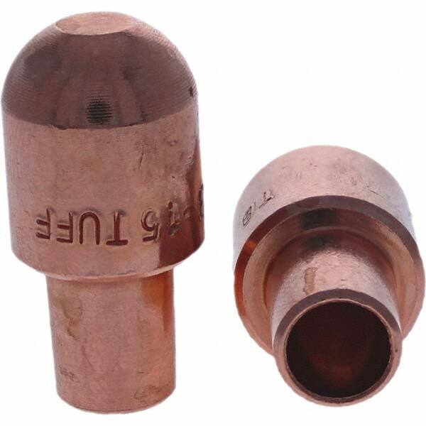 Tuffaloy - Spot Welder Tips For Use With: 5RW Cap Taper Electrode Holder Type: Male Cap B Nose (Dome) - USA Tool & Supply