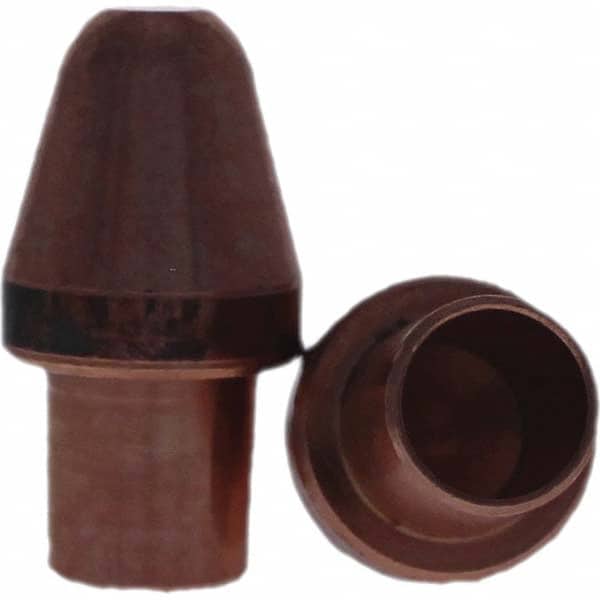 Tuffaloy - Spot Welder Tips For Use With: 7RW Cap Taper Electrode Holder Type: Male Cap A Nose (Pointed) - USA Tool & Supply