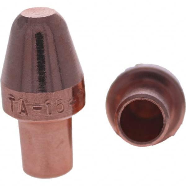 Tuffaloy - Spot Welder Tips For Use With: 5RW Cap Taper Electrode Holder Type: Male Cap A Nose (Pointed) - USA Tool & Supply