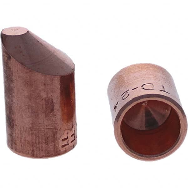 Tuffaloy - Spot Welder Tips For Use With: 4RW Cap Taper Electrode Holder Type: Female Cap D Nose (Offset) - USA Tool & Supply