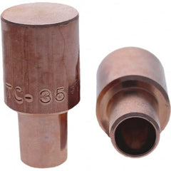 Tuffaloy - Spot Welder Tips For Use With: 5RW Cap Taper Electrode Holder Type: Male Cap C Nose (Flat) - USA Tool & Supply