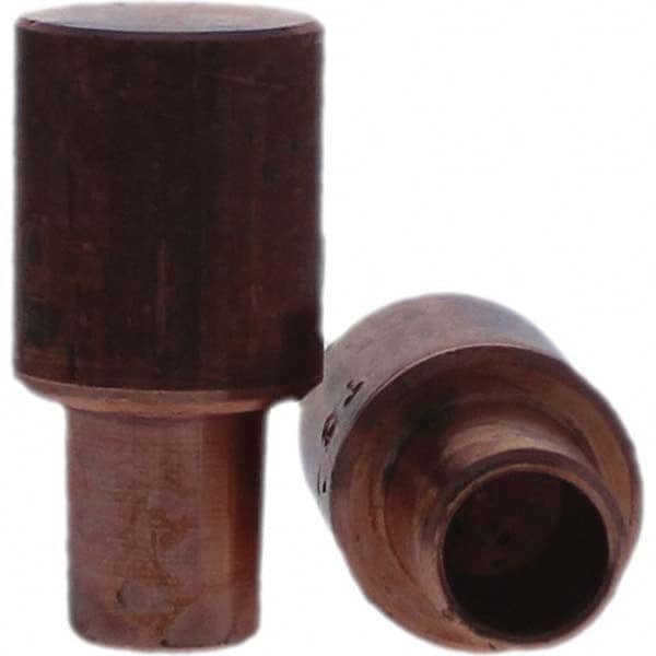 Tuffaloy - Spot Welder Tips For Use With: 5RW Cap Taper Electrode Holder Type: Male Cap C Nose (Flat) - USA Tool & Supply